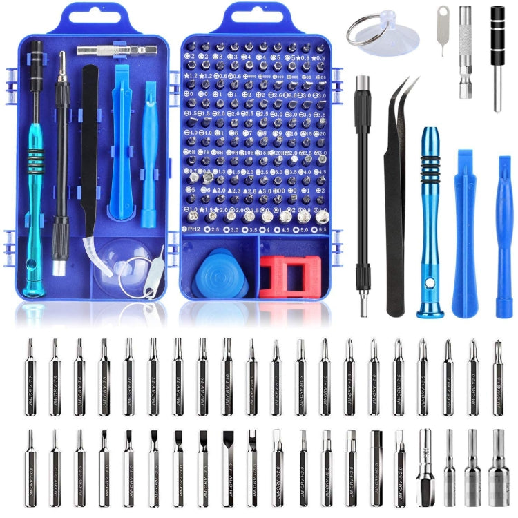 110 in 1 Watch Mobile Phone Disassembly Maintenance Tool Multi-function Chrome Vanadium Steel Screwdriver Set(Blue) - Screwdriver Set by buy2fix | Online Shopping UK | buy2fix