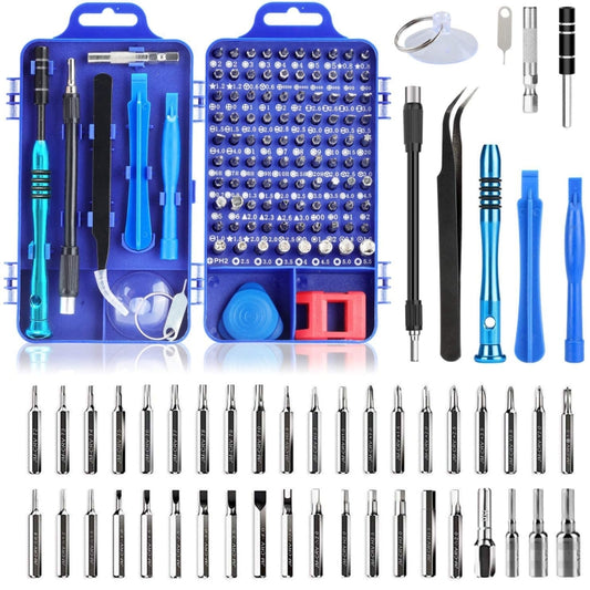 110 in 1 Watch Mobile Phone Disassembly Maintenance Tool Multi-function Chrome Vanadium Steel Screwdriver Set(Blue) by buy2fix