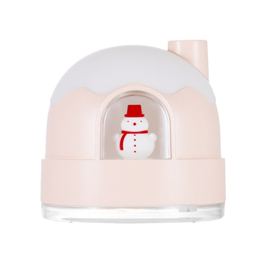 ZAY-H006 Charge Snowman Humidifier Night Light USB Mute Cute Desktop Air Mini Atomizer Air Humidifier(Pink) by buy2fix