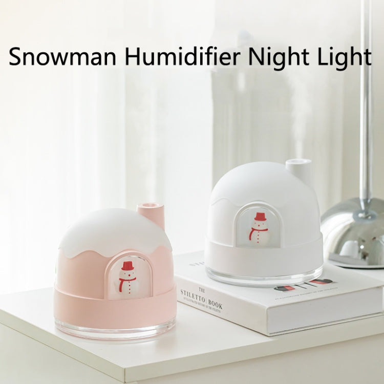 ZAY-H006 Charge Snowman Humidifier Night Light USB Mute Cute Desktop Air Mini Atomizer Air Humidifier(White) - Air Purifiers & Accessories by buy2fix | Online Shopping UK | buy2fix