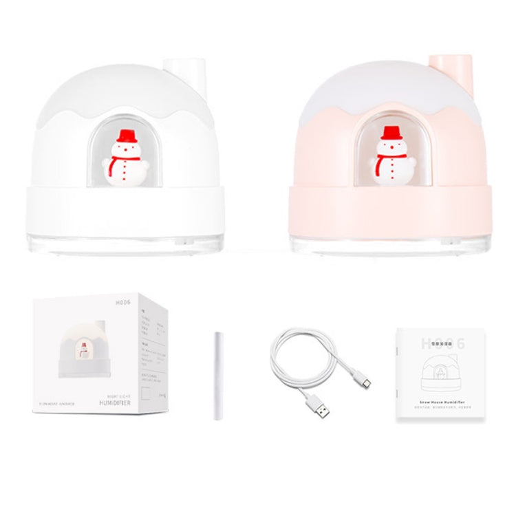 ZAY-H006 Charge Snowman Humidifier Night Light USB Mute Cute Desktop Air Mini Atomizer Air Humidifier(White) - Air Purifiers & Accessories by buy2fix | Online Shopping UK | buy2fix