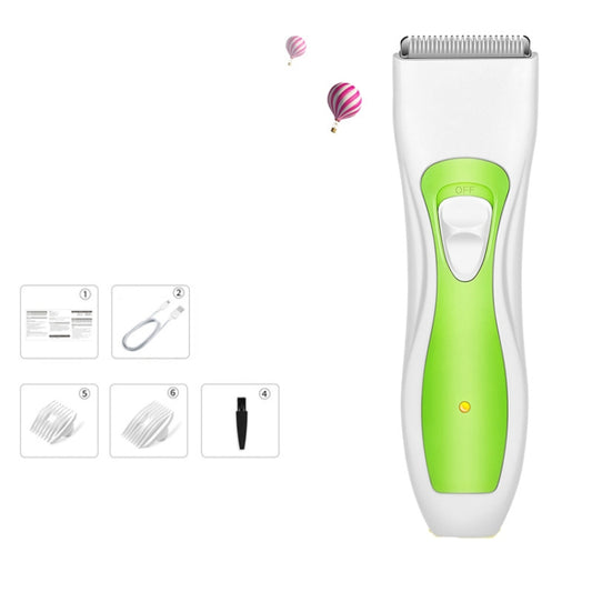 Hair Clipper Rechargeable Electric Clippers Haircut Tools For Children(Green and White) by buy2fix