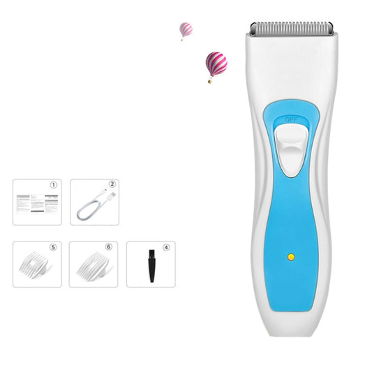 Hair Clipper Rechargeable Electric Clippers Haircut Tools For Children(Blue and White) by buy2fix
