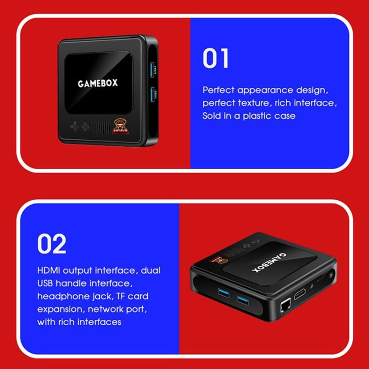 GD10 256G Built-In 60000+ Games Dual System Set-Top Box 3D Home 4K HD TV Game Console Box US Plug(Black) - Pocket Console by ANBERNIC | Online Shopping UK | buy2fix