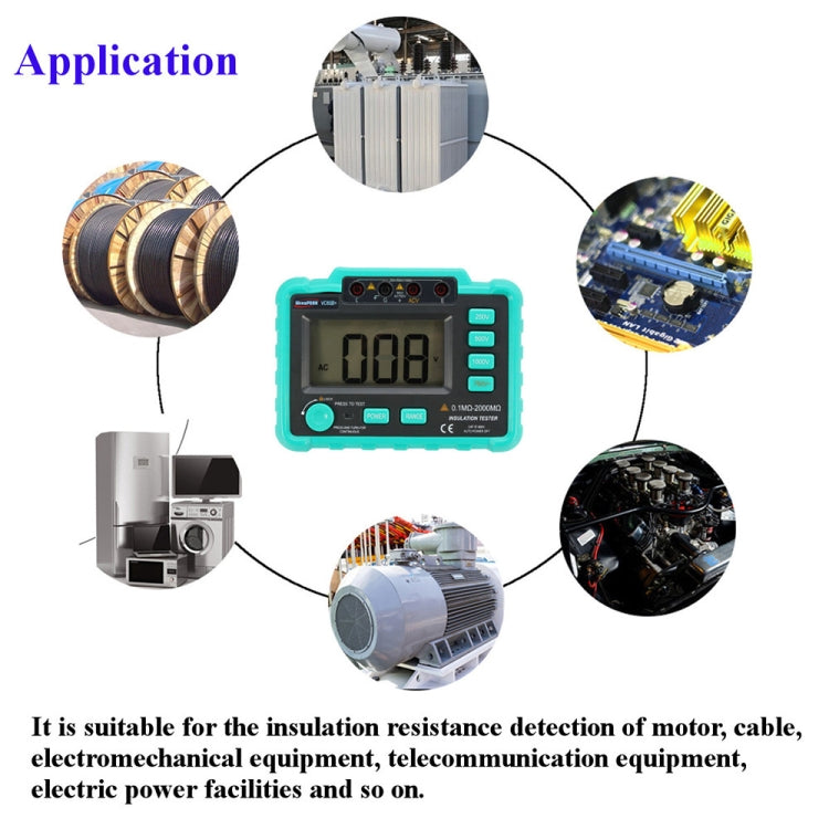 VC60B+ Digital Multimeter Measuring Instrument Digital Insulation Resistance Tester - Digital Multimeter by buy2fix | Online Shopping UK | buy2fix