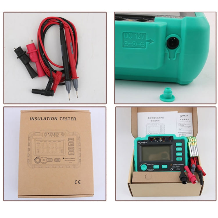 VC60B+ Digital Multimeter Measuring Instrument Digital Insulation Resistance Tester - Digital Multimeter by buy2fix | Online Shopping UK | buy2fix