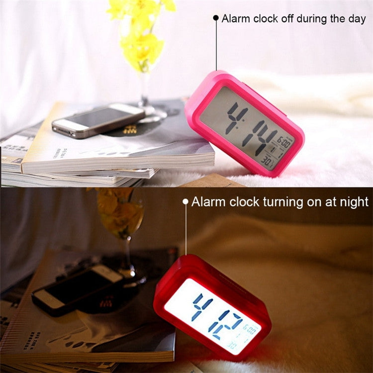 Temperature Type Lazy Snooze Alarm Mute Backlit Electronic Clock(White) - Alarm Clocks by buy2fix | Online Shopping UK | buy2fix