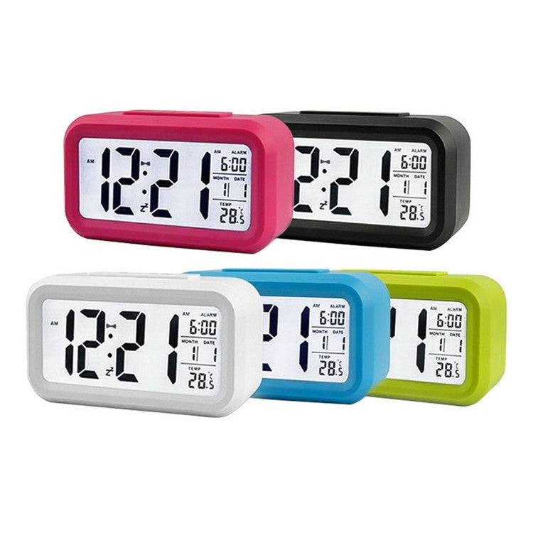 Temperature Type Lazy Snooze Alarm Mute Backlit Electronic Clock(White) - Alarm Clocks by buy2fix | Online Shopping UK | buy2fix