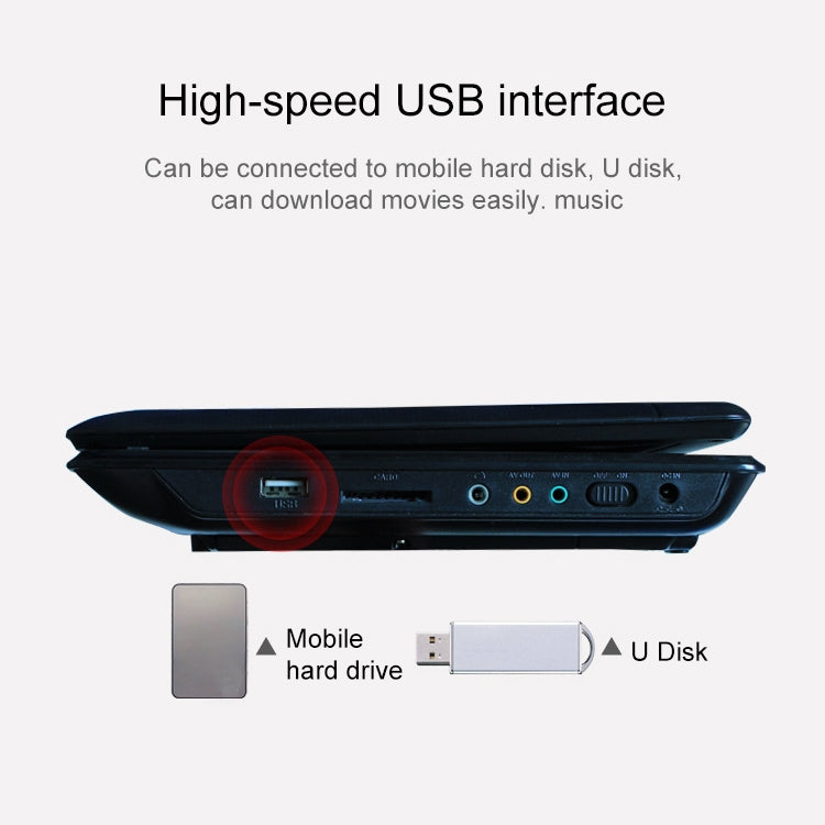 7.8 inch Portable DVD with TV Player, Support SD / MMC Card / Game Function / USB Port(EU Plug) - DVD & LCD Player by buy2fix | Online Shopping UK | buy2fix