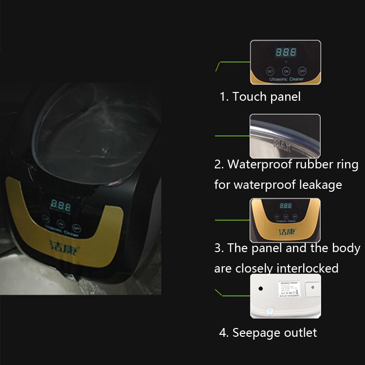 Jie Kang CE-5700A Ultrasonic Cleaner Household Jewelry Denture Glasses Cleaner(EU Plug) - Ultrasonic Cleaner by Jie Kang | Online Shopping UK | buy2fix