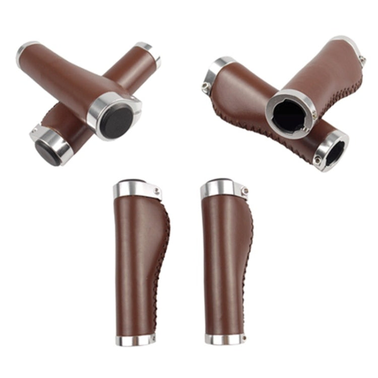 Retro Bicycle Leather Grip Cover Mountain Bike Comfortable Cowhide Grip Cover, Colour: HG006 Comfortable - Bicycle Grips by buy2fix | Online Shopping UK | buy2fix