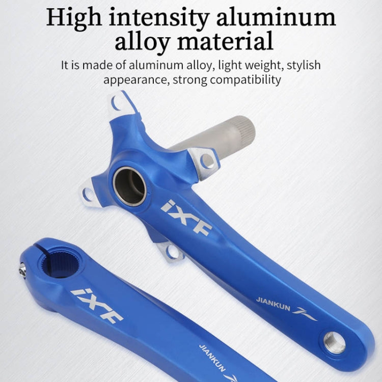 JIANKUN IXF Mountain Bike Hollow Crank Modified, Style:Left and Right Crank(Blue) by buy2fix