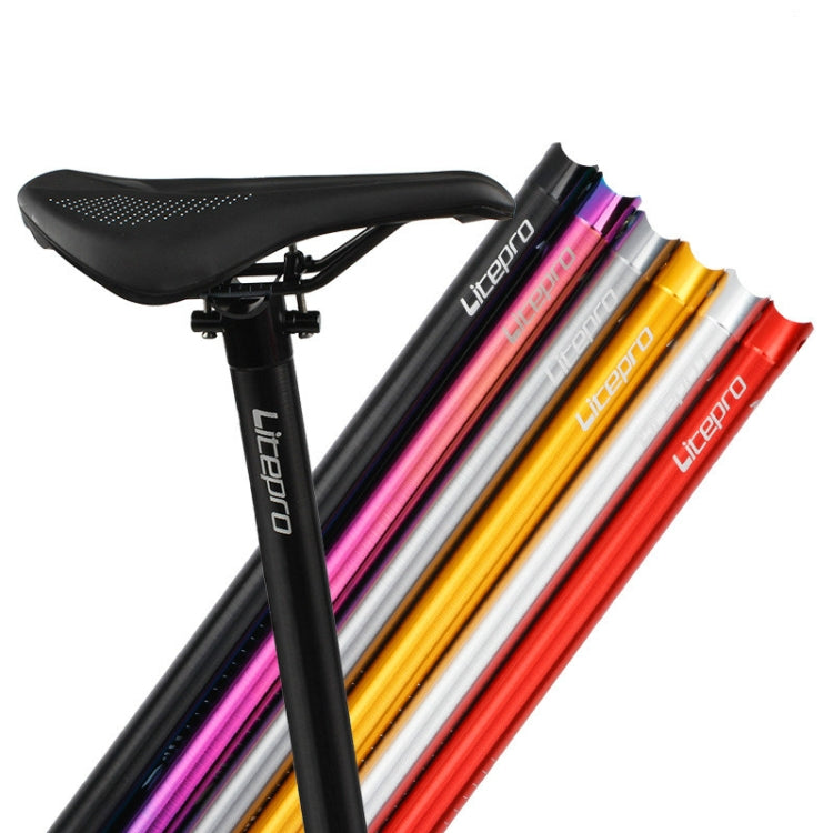 Litepro 412 Folding Bicycle Seatpost 33.9mm LP Plum Blossom Seat Tube, Colour: Red by Litepro