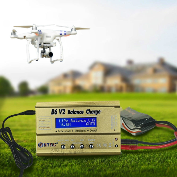 HTRC B6 V2 Model Airplane Charger Smart Balance Charger, UK Plug by HTRC
