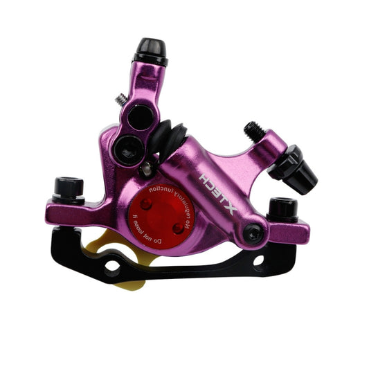 ZOOM HB100 Mountain Bike Hydraulic Brake Caliper Folding Bike Cable Pull Hydraulic Disc Brake Caliper, Style:Front(Purple) by Zoom
