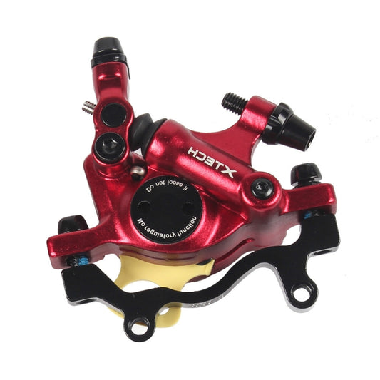 ZOOM HB100 Mountain Bike Hydraulic Brake Caliper Folding Bike Cable Pull Hydraulic Disc Brake Caliper, Style:Rear(Red) by Zoom