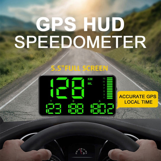 Kingneed C90 5.5inch HUD Car Head-up Display GPS Car Universal Mileage Speed Meter Speeding Alarm / GPS Satellite Speed Measurement(Black) by Kingneed