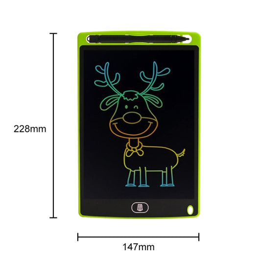 8.5 inch LCD Handwriting Board Children Drawing Graffiti Handwriting Board, Style:Colorful, Frame Color:Green by buy2fix