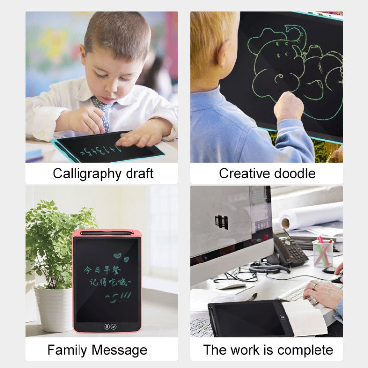8.5 inch LCD Handwriting Board Children Drawing Graffiti Handwriting Board, Style:Colorful, Frame Color:Green by buy2fix