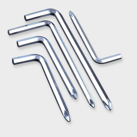 10pcs Screwdriver Hexagonal Wrench Scooter Repair Tools Cross Bit, Specification:4mm, Material:45 Steel by buy2fix