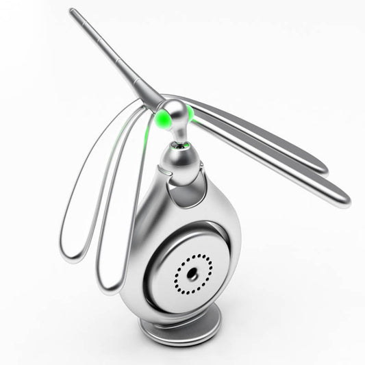 Car Aromatherapy Rotating Balance Dragonfly Creative Perfume Decoration(Silver) by buy2fix