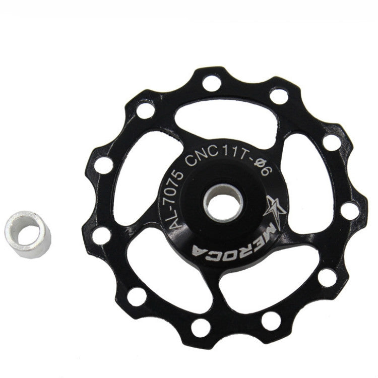 MEROCA Metal Bearings Mountain Bike Road Bike Rear Derailleur Guide Wheel 11T/13T Guide Wheel, Specification:11T, Color:Black - Guide wheels by buy2fix | Online Shopping UK | buy2fix