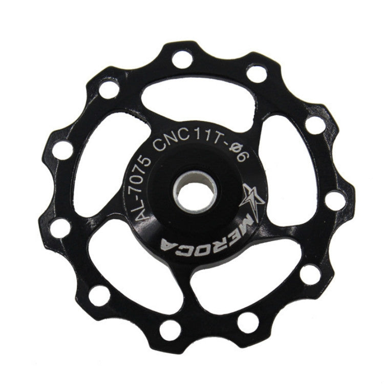 MEROCA Metal Bearings Mountain Bike Road Bike Rear Derailleur Guide Wheel 11T/13T Guide Wheel, Specification:11T, Color:Black - Guide wheels by buy2fix | Online Shopping UK | buy2fix