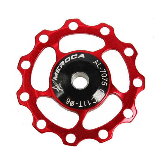 MEROCA Metal Bearings Mountain Bike Road Bike Rear Derailleur Guide Wheel 11T/13T Guide Wheel, Specification:11T, Color:Red by buy2fix