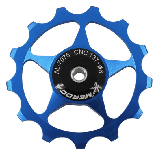MEROCA Metal Bearings Mountain Bike Road Bike Rear Derailleur Guide Wheel 11T/13T Guide Wheel, Specification:13T, Color:Blue by buy2fix