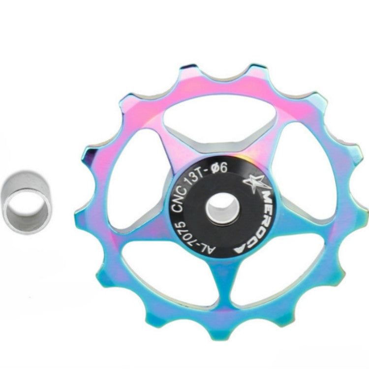 4 PCS MEROCA Metal Bearings Mountain Bike Road Bike Rear Derailleur Guide Wheel 11T/13T Guide Wheel, Specification:13T, Color:Electroplating Colorful - Outdoor & Sports by MEROCA | Online Shopping UK | buy2fix