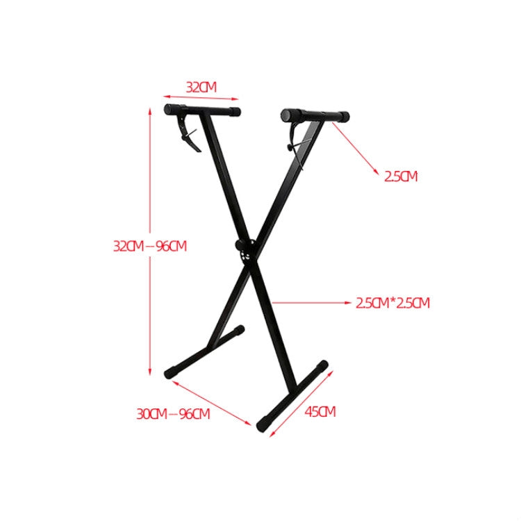 Single Tube X-shaped Electronic Organ Stand - Keyboard Accessories by buy2fix | Online Shopping UK | buy2fix