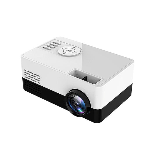 S261/J16 Home Mini HD 1080P Portable LED Projector, Support TF Card / AV / U Disk, Plug Specification:AU Plug(White Black) by buy2fix