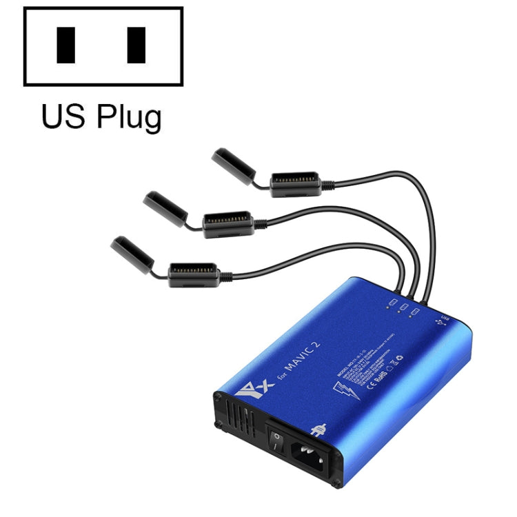 YX For DJI MAVIC 2 Aluminum Alloy Charger with Switch, Plug Type:US Plug - DJI & GoPro Accessories by buy2fix | Online Shopping UK | buy2fix