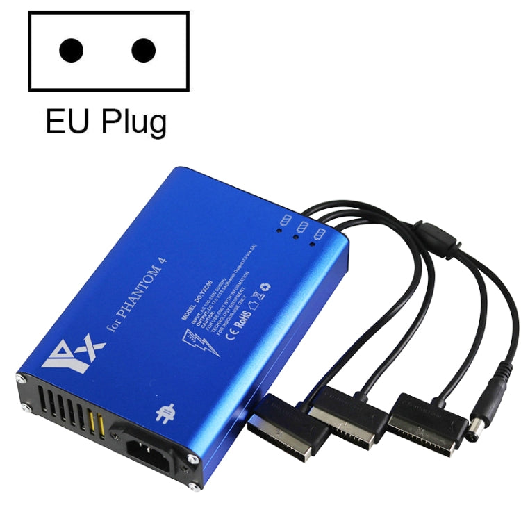 For DJI Phantom 4 Pro Advanced+ Charger 4 in 1 Hub Intelligent Battery Controller Charger, Plug Type:EU Plug - DJI & GoPro Accessories by buy2fix | Online Shopping UK | buy2fix