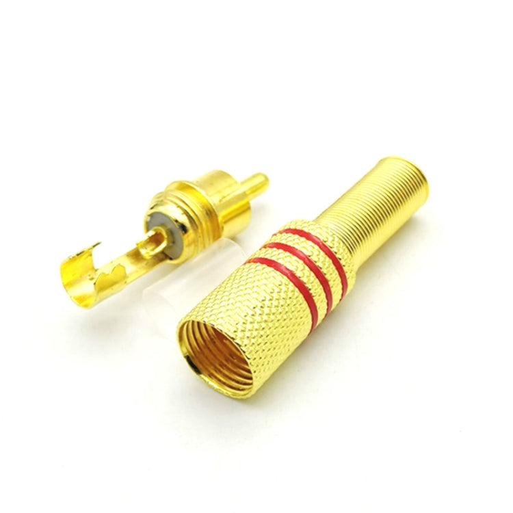 30 PCS / 15 Pairs RCA Lotus Head AV Audio and Video Plug Plum Blossom Plug Lotus Head RCA Head(Color Random Delivery) by buy2fix