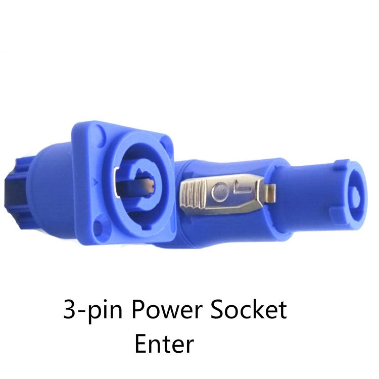 10 PCS Power Amplifier Audio Speaker Three-core Power Plug 3P LED Screen Power Audio Socket by buy2fix