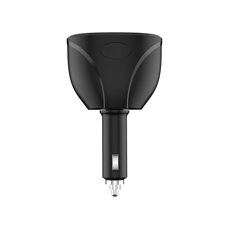 Cigarette Lighter Car Charger Dual USB QC 3.0 Dual Fast Charging 6A Car Charger(Classic Black) - Car Charger by buy2fix | Online Shopping UK | buy2fix