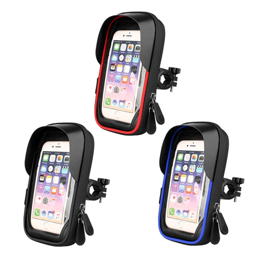 Mountain Bike Card Holder Touch Screen Mobile Phone Holder Motorcycle Electric Vehicle Waterproof Navigation Bracket Shade Mobile Phone Holder, Style:Handlebars(Black) by buy2fix