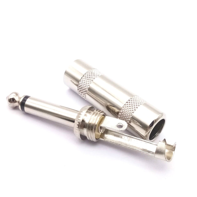 10 PCS 6.35mm Two-core Audio Welding Mono Mixer Microphone Speaker Plug - Audio Adapter by buy2fix | Online Shopping UK | buy2fix