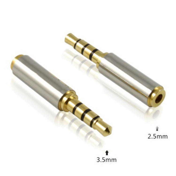 10 PCS 2.5 Four-level Revolution to 3.5 Female Adapter Mobile Phone Headset Adapter by buy2fix