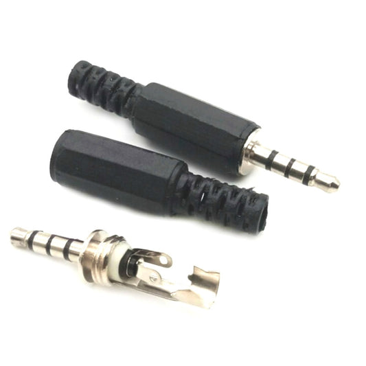 30 PCS Headphone Plug 3.5mm Four Pole Audio Head DIY Welding Head by buy2fix