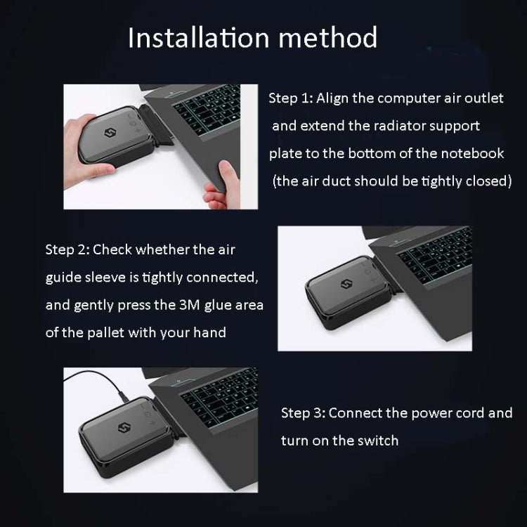 Suohuang Computer Notebook Exhaust Radiator Side Suction Fan Machine for Lenovo/ASUS/Dell laptops, Style:Colorful -5V Intelligent Constant Temperature - Cooling Pads by buy2fix | Online Shopping UK | buy2fix