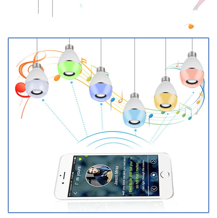E27 LED Music Bulb Smart Colorful Remote Control Wake Up Light, Color temperature: APP Multi-link Music Light - Smart Light Bulbs by buy2fix | Online Shopping UK | buy2fix
