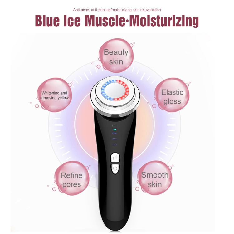Facial Electronic Beauty Instrument Ultrasonic Ion Red And Blue Color Light Introduction Instrument(Pink) - Beauty Instrument by buy2fix | Online Shopping UK | buy2fix