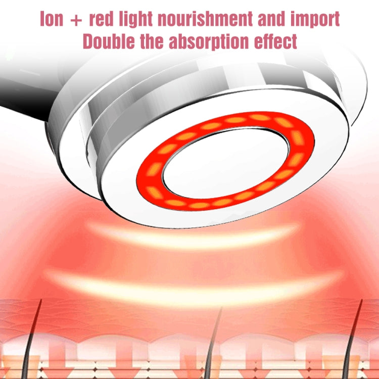 Facial Electronic Beauty Instrument Ultrasonic Ion Red And Blue Color Light Introduction Instrument(Pink) - Beauty Instrument by buy2fix | Online Shopping UK | buy2fix