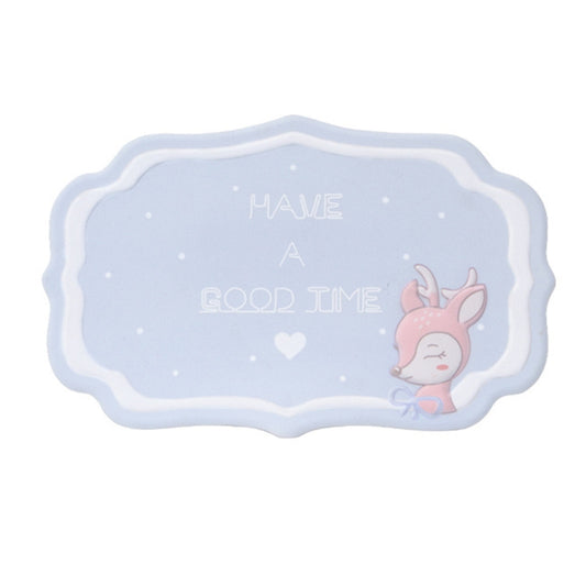 2 PCS Car Interior Decoration Anti-slip Mat PVC Soft Rubber Coaster Placemat(Time Blue) by buy2fix