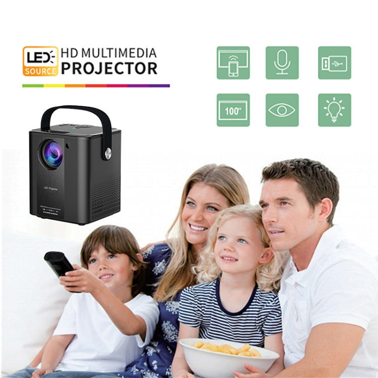 C500 Portable Mini LED Home HD Projector, Style:Basic Version(Black) by buy2fix