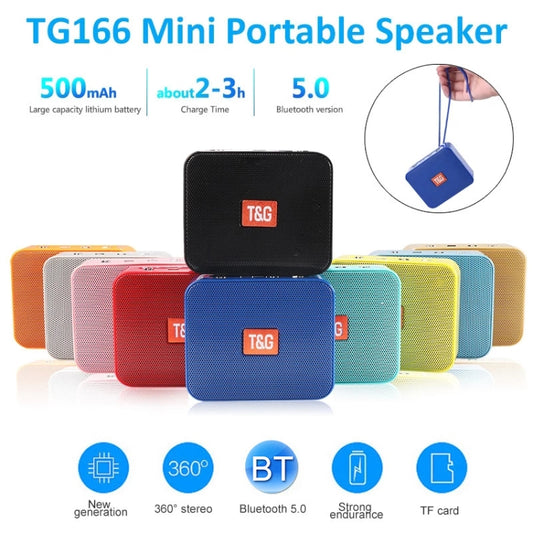 T&G TG166 Color Portable Wireless Bluetooth Small Speaker(Blue) by T&G