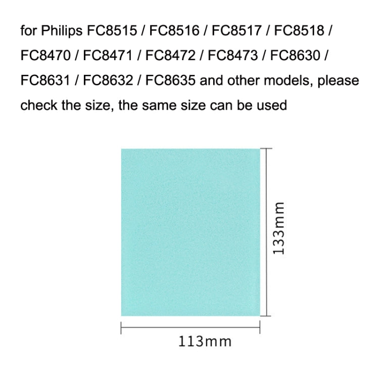 10PCS Filter Cotton Vacuum Cleaner Accessories For Philips FC8471 / FC8630 / FC9322 - For Philips Accessories by buy2fix | Online Shopping UK | buy2fix