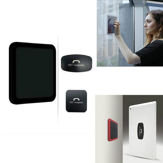 Wall-mounted iPad Magnetic Adsorption Universal Sticker Mobile Phone Wall Bracket(Black B) - Shower & Wall Mounts by buy2fix | Online Shopping UK | buy2fix
